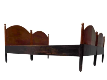 Willem Penaat Art Deco Amsterdamse School Twin Beds for Metz & Co., 1920s